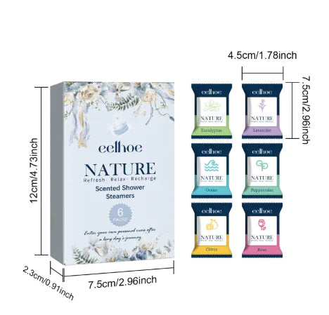 CalmMist™ Stress-Relief Shower Steamers (6-Pack)